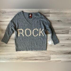 NWT Edin One Size Rock Wool Blend Rock Gray Sweater